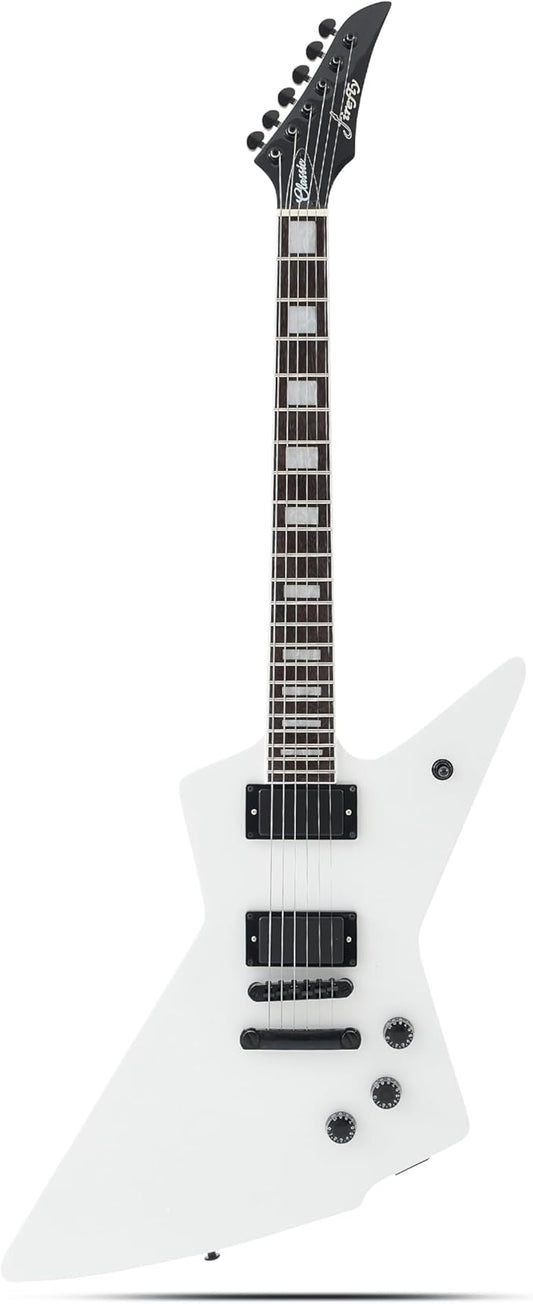 Firefly FFLX Solid Body Electric Guitar,Mahogany Guitar body,Stainless steel and ball end frets,rosewood fretboard(Cream)