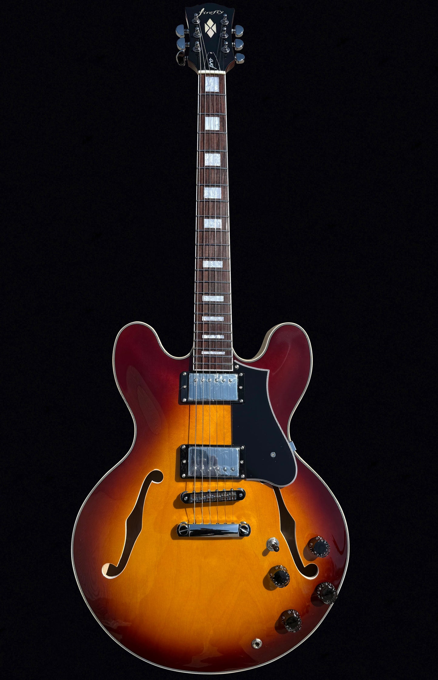 Firefly FF338PRO Full Size Semi Hollow body Electric Guitar （Sunburst Color)