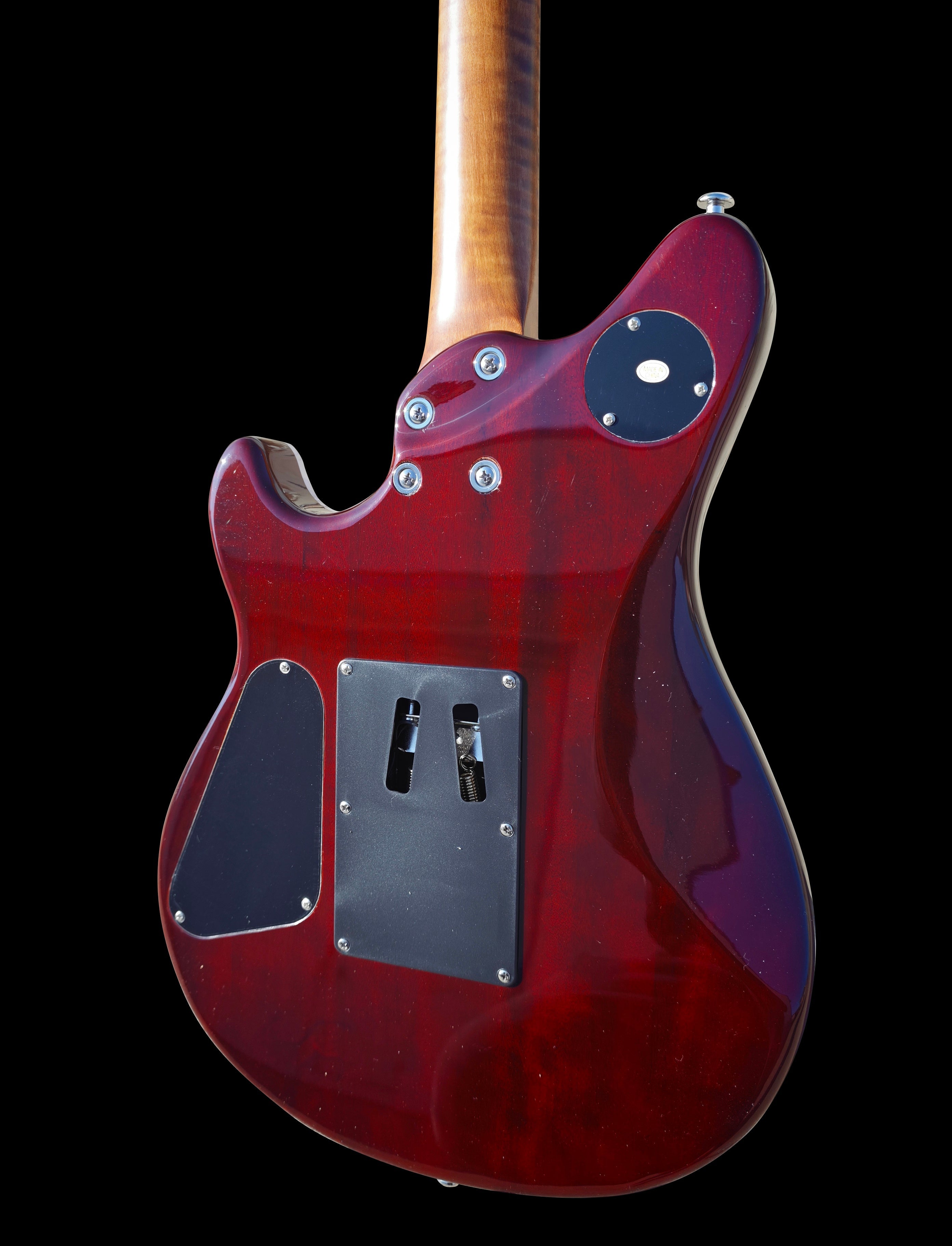 Firefly FFMN Electric guitar With Flamed Maple Top Floyd Rose Tremolo (Transparent Red Color)