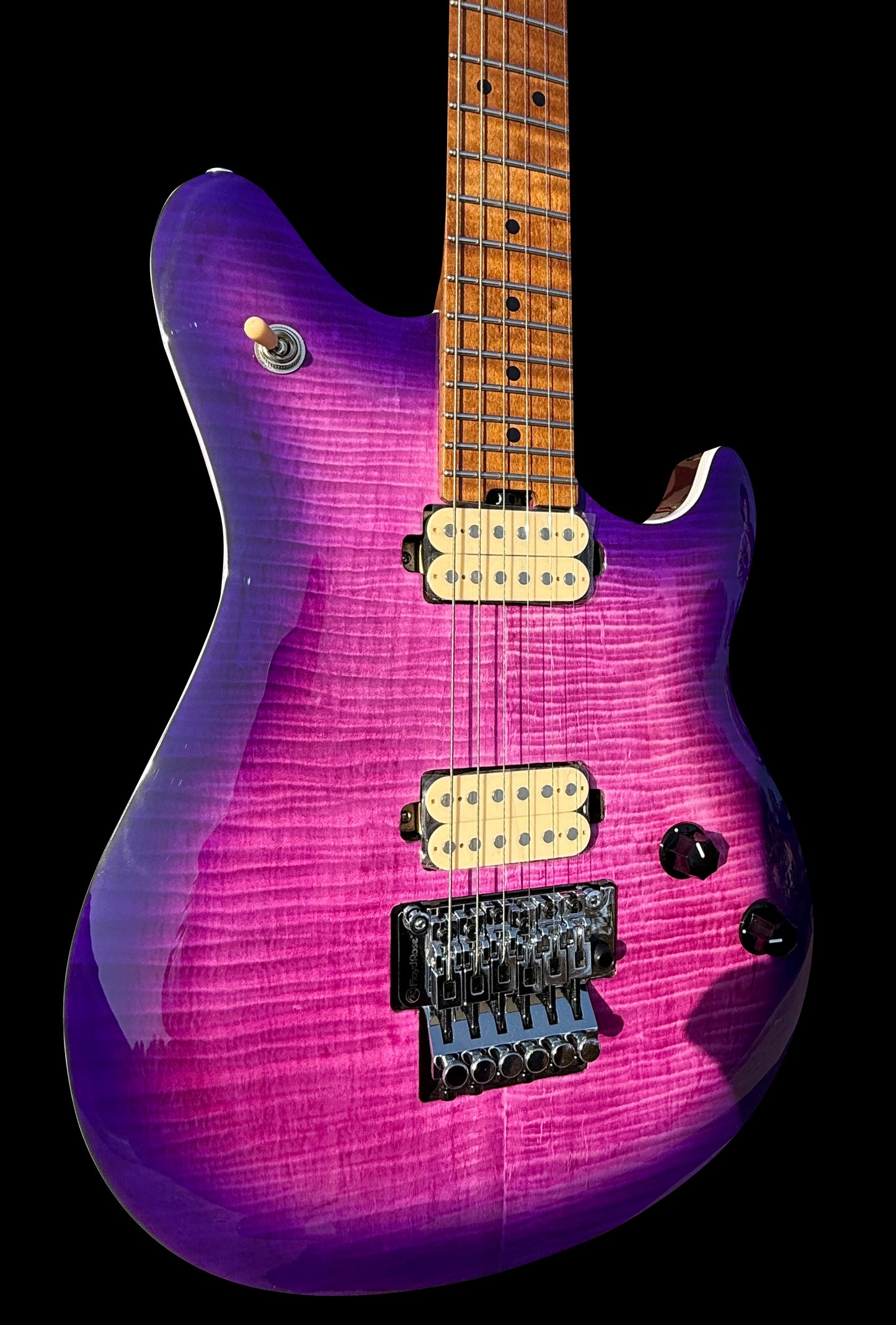 Firefly FFMN Electric Guitar With Flamed Maple Top (Transparent Purple Color)