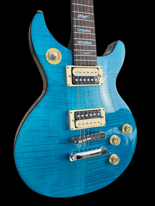 Firefly FFTC Transparent Blue Color Solid Body Electric Guitar(Transparent Blue)