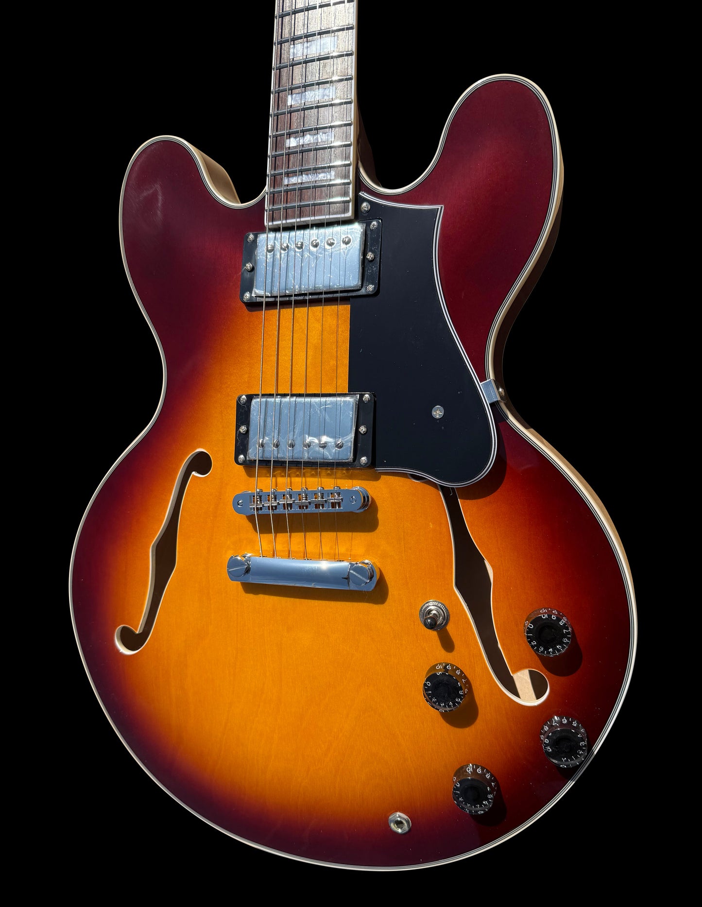 Firefly FF338PRO Full Size Semi Hollow body Electric Guitar （Sunburst Color)