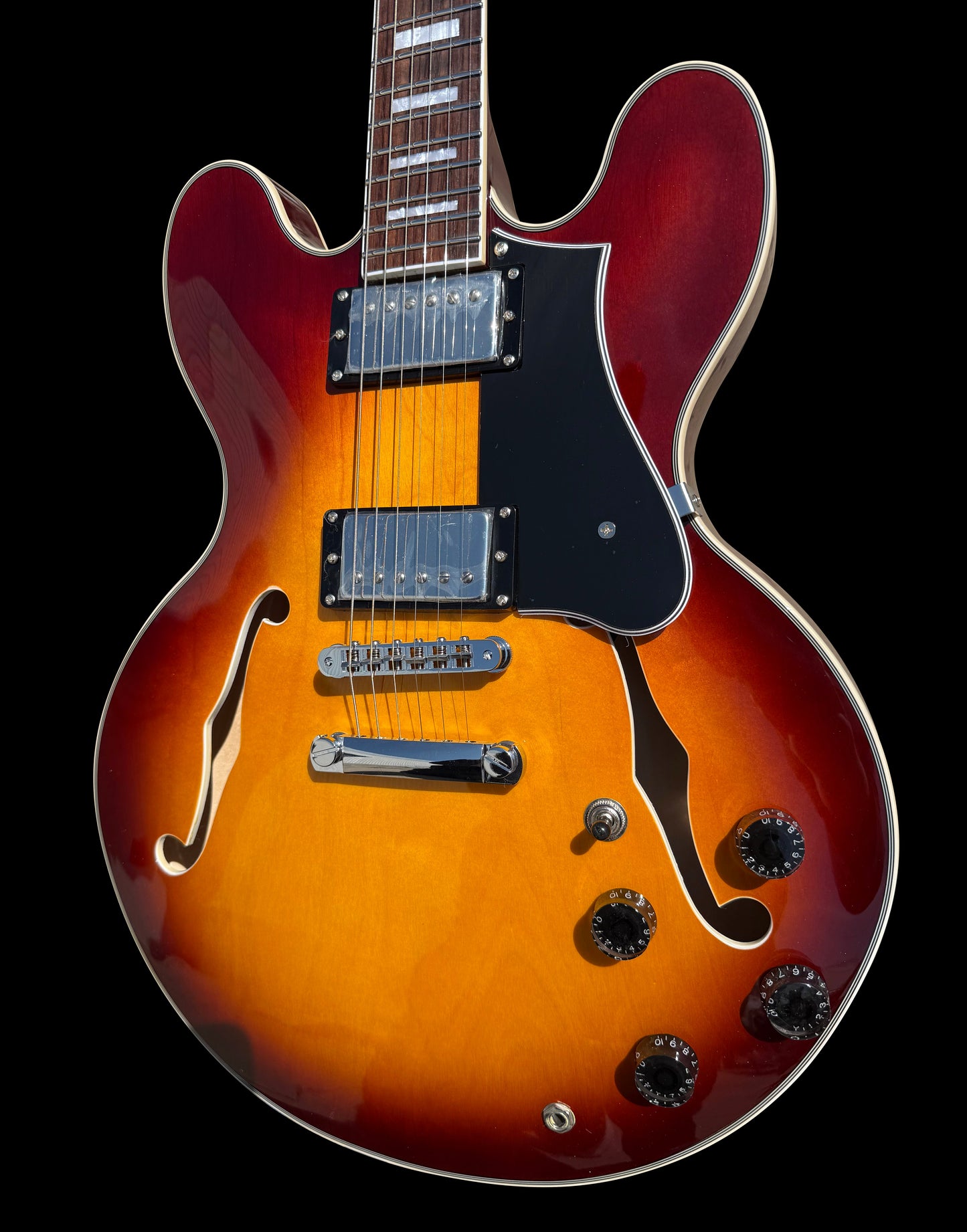 Firefly FF338PRO Full Size Semi Hollow body Electric Guitar （Sunburst Color)