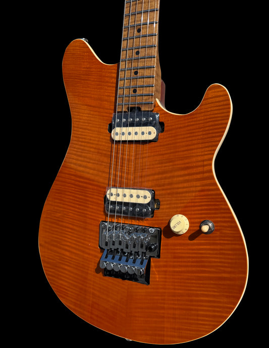 Firefly FFMN Electric guitar With Flamed Maple Top Floyd Rose Tremolo (Transparent Yellow Color)